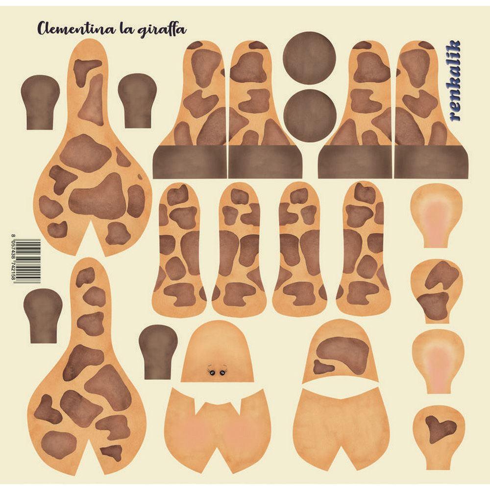 Panno Kraft 3D Clarabella Giraffa Grande - Merceria Creativa Tania