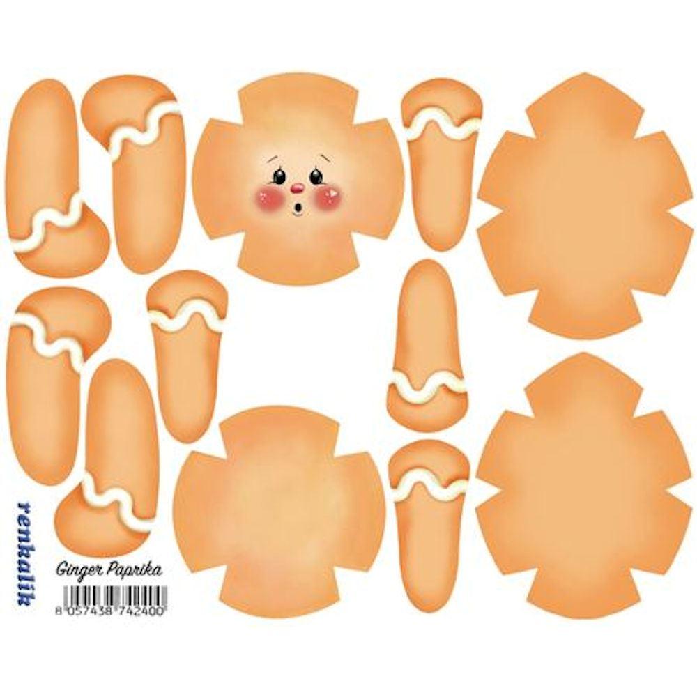 Panno Kraft 3D Mini Ginger Paprika - Merceria Creativa Tania