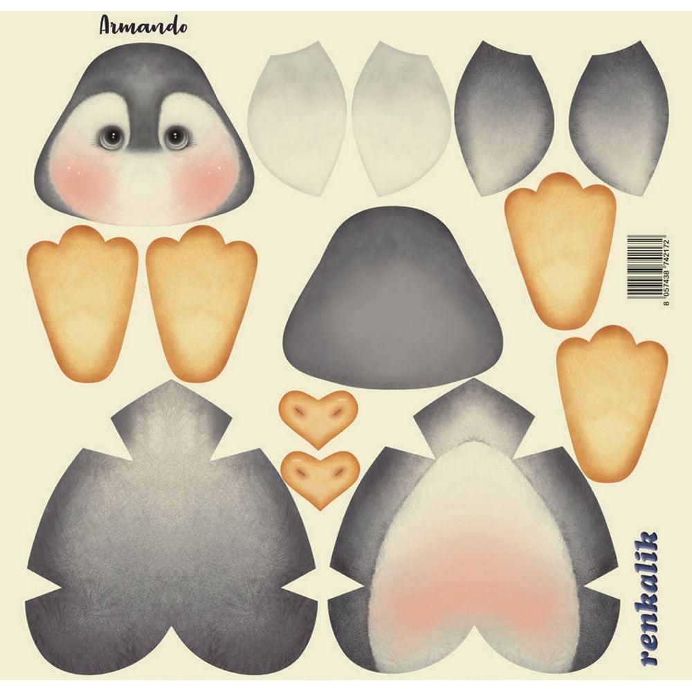 Panno Kraft 3D Pinguino Armando - Merceria Creativa Tania