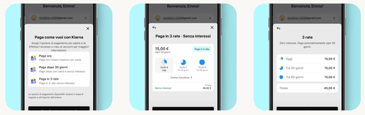 Klarna: Paga a Rate e Dai Vita alle Tue Creazioni