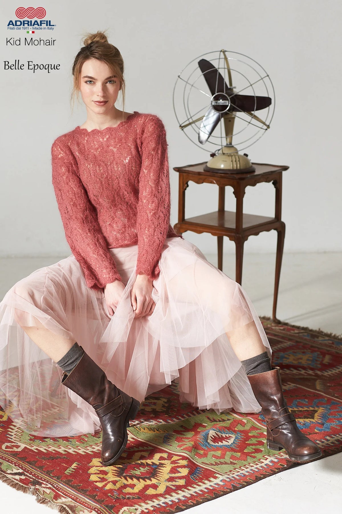 Adriafil Kid Mohair, Pullover Belle Epoque