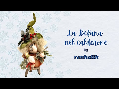 Panno Kraft 3D La Befana nel Calderone