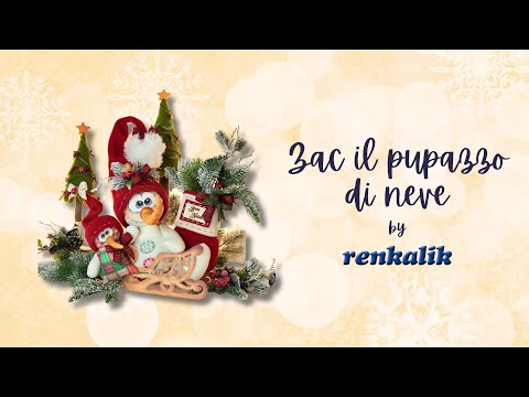 Panno Kraft 3D Zac il Pupazzo di neve Renkalik